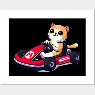 Purrfect Karting Adventure: Cat Karting Extravaganza Posters and Art